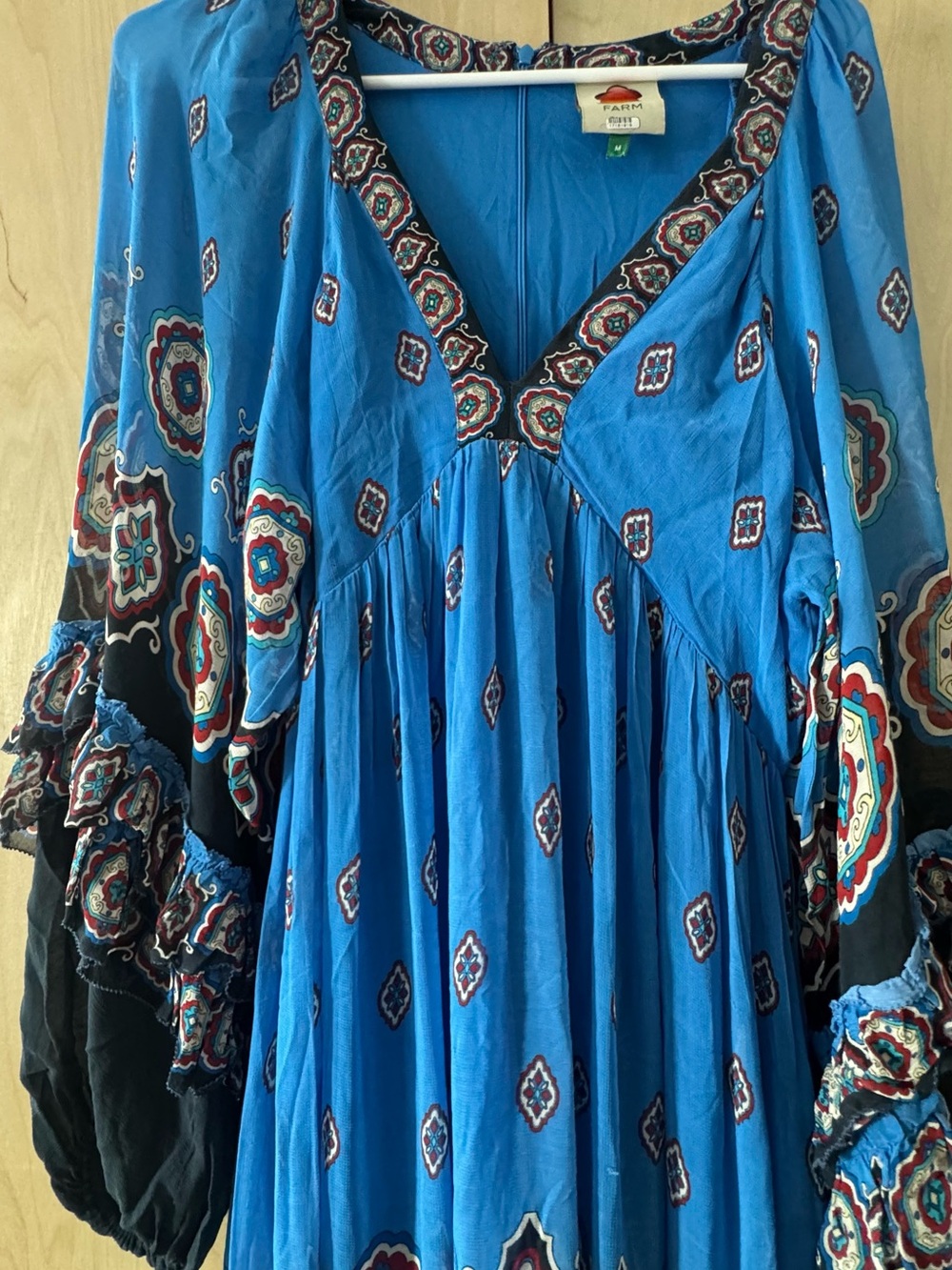 FARM Rio Blue Printed High-Low Maxi Dress - Picture 4 of 8